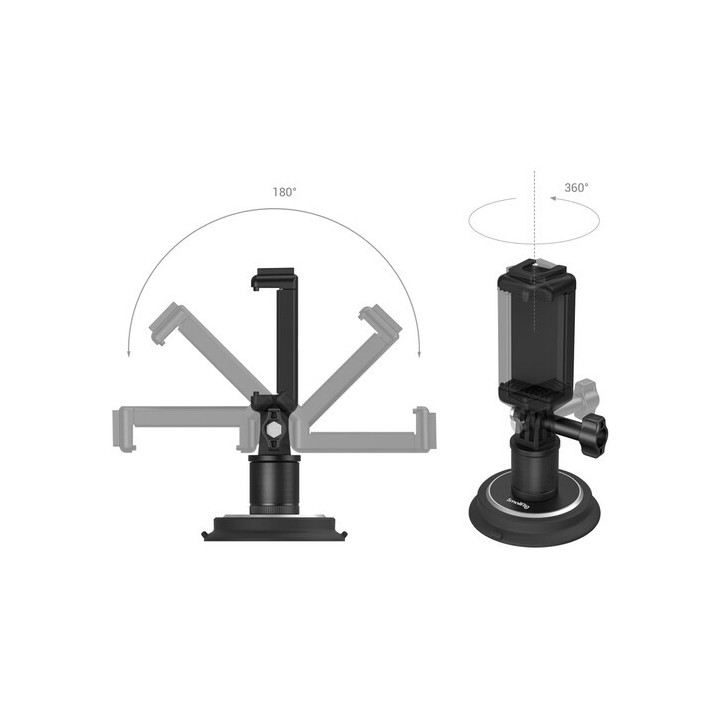 SmallRig 4347 - Suction Cup Mounting Support for Action Cameras