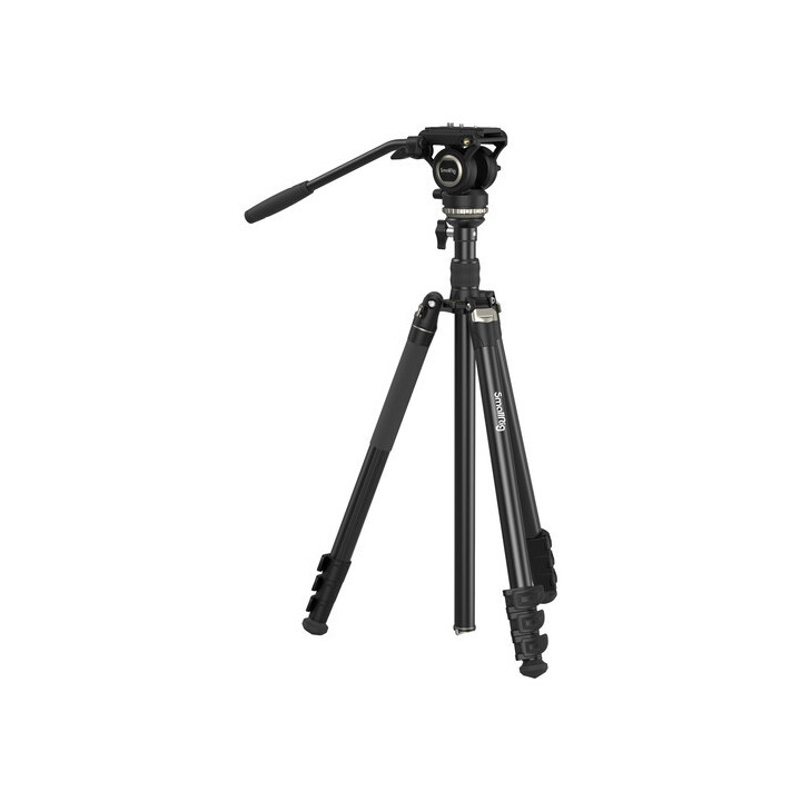 SmallRig 4475 - CT210 Video Tripod with Fluid Head and Reversible Center Column