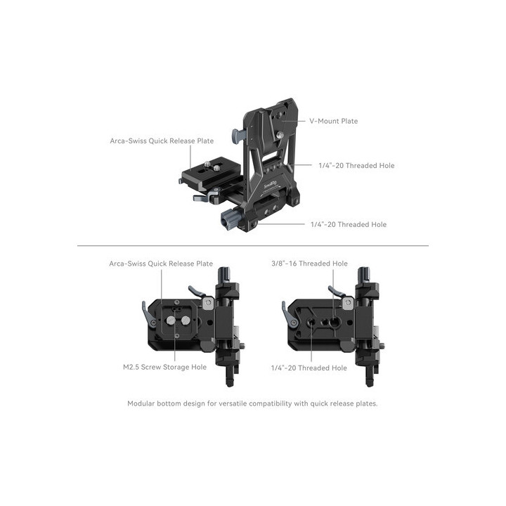 SmallRig 4064B - Compact V-Mount Battery Mounting System (Updated Version)
