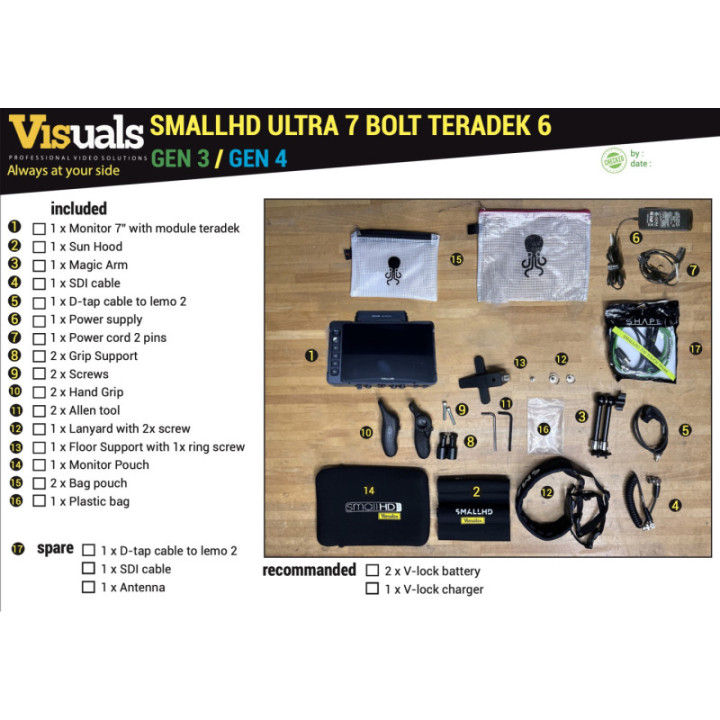 SmallHD 16-0728-VM - Ultra 7 Bolt 6 RX 750 V-Mount Kit
