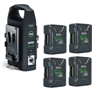 Anton-Bauer 8275-0161 - 4 X Titon 90 VM Batteries and VM2 Charger