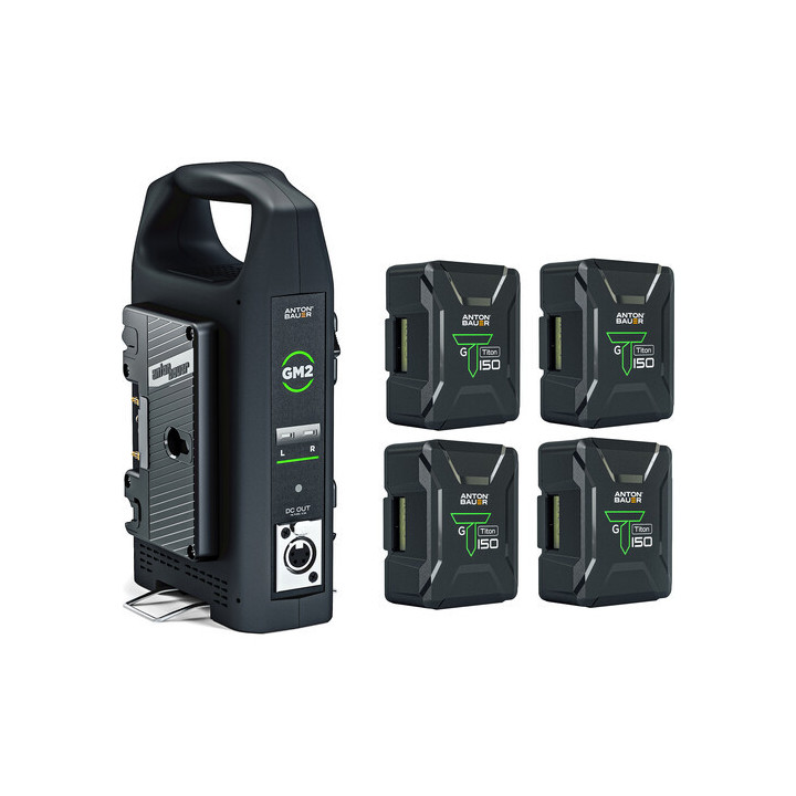Anton-Bauer 8275-0162 - 4 X Titon 150GM Batteries and GM2 Charger
