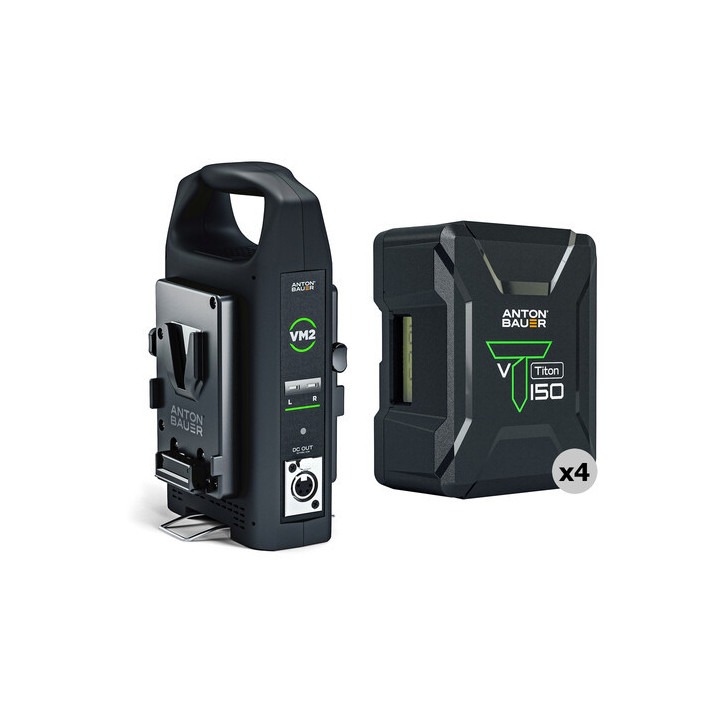 Anton-Bauer 8275-0163 - 4 X Titon 150 VM Batteries and VM2 Charger