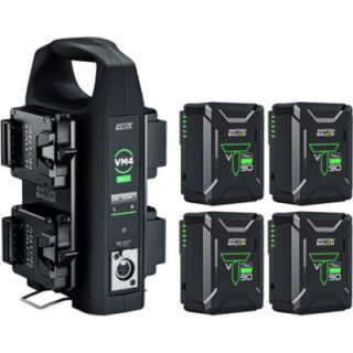 Anton-Bauer 8275-0165 - 4 X Titon Micro 90VM Batteries and VM4 Charger