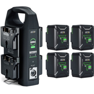 Anton-Bauer 8275-0166 - 4 X Titon Micro 150GM Batteries and GM4 Charger