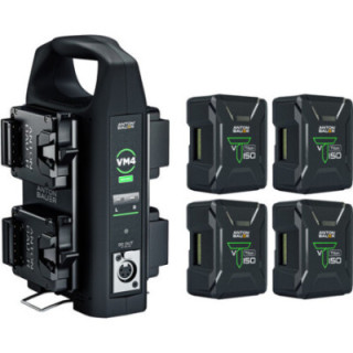 Anton-Bauer 8275-0167 - 4 X Titon Micro 150VM Batteries and VM4 Charger