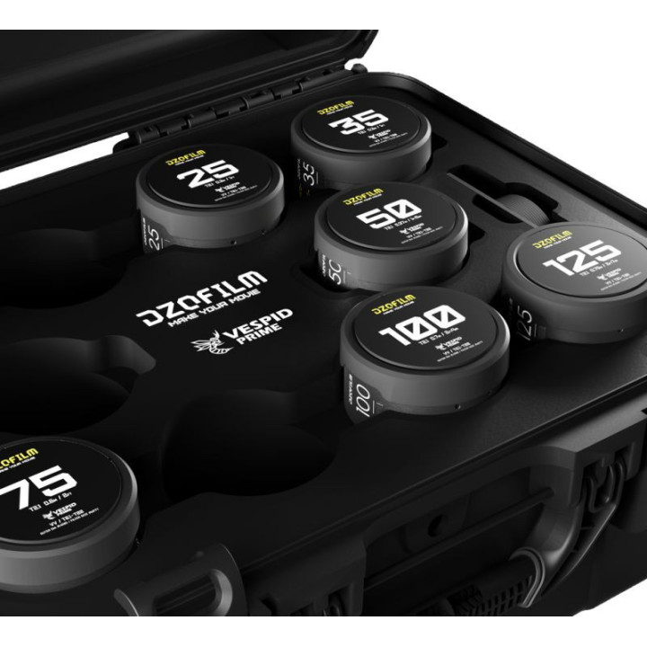 DZOFilm DZO-VP7V2PL - Vespid Prime 7-Lens Kit (16 T2.8 + 25/35/50/75/100/125 T2.1)