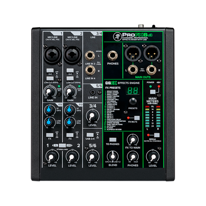 Mackie ProFX6v3+ - Analogue Mixer with Effects, Bluetooth