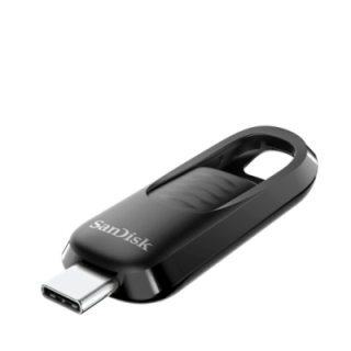 Sandisk SDCZ480-128G-G46 - 128GB Ultra Slider USB-C 3.2 Gen 1 Flash Drive