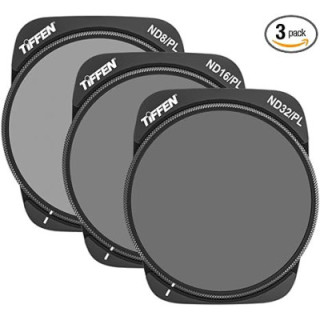 Tiffen DJIAIR3NDPLKIT3 - NDPL 3 Filter Kit for DJI AIR 3 ND8/PL, ND16/PL & ND32/PL