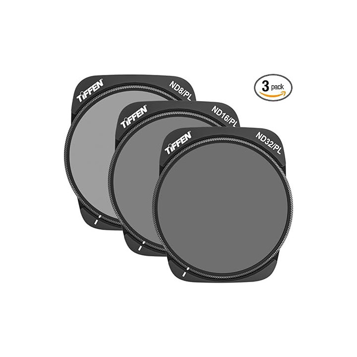 Tiffen DJIAIR3NDPLKIT3 - NDPL 3 Filter Kit for DJI AIR 3 ND8/PL, ND16/PL & ND32/PL