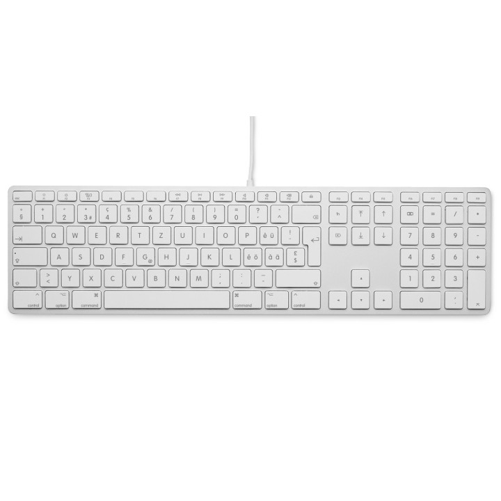 LMP KB_NO_si - USB Numeric Keyboard KB-1243, 110 Keys, 2x USB, Aluminum, Norwegian (NO) Layout, macOS, Silver