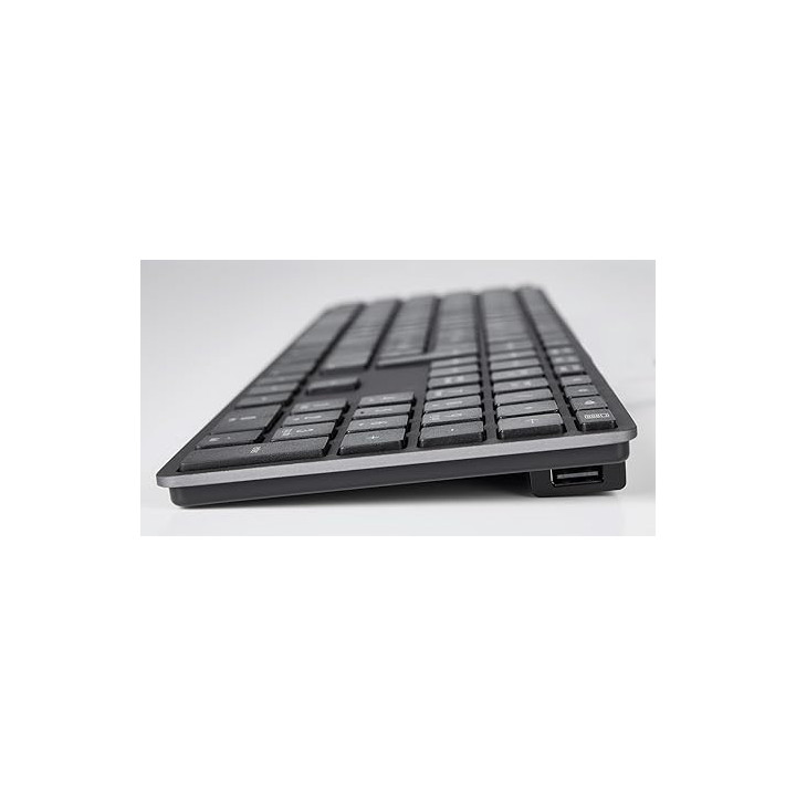 LMP KB_RO_sp - USB Numeric Keyboard KB-1243, 110 Keys, 2x USB, Aluminum, Romanian (RO) Layout, MacOS, Space Gray