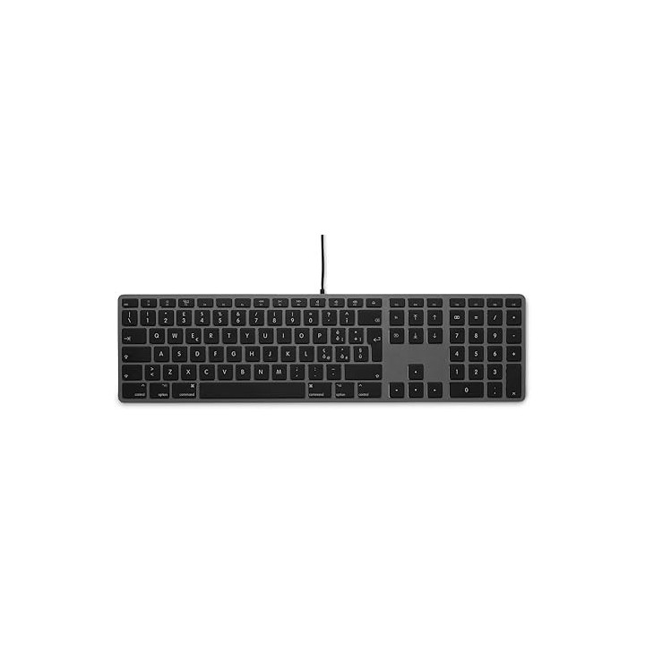 LMP KB_RO_sp - USB Numeric Keyboard KB-1243, 110 Keys, 2x USB, Aluminum, Romanian (RO) Layout, MacOS, Space Gray