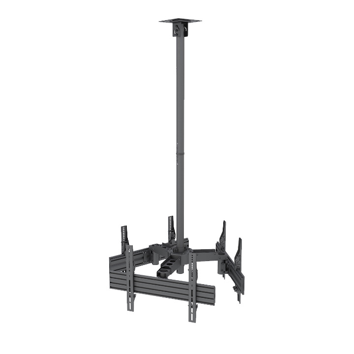 Kimex 014-6013 - Ceiling Mount for 3 TV Screens 50''-75'' Height Adjustable 86-325cm