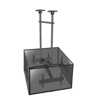 Kimex 014-6014 - Ceiling Mount for 4 TV Screens 50''-75'' Height Adjustable 86-325cm