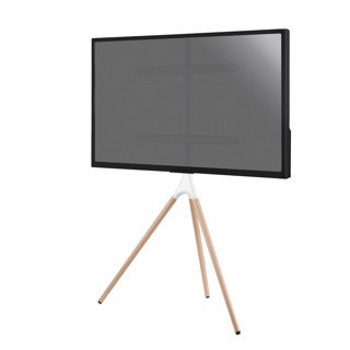 Kimex 030-4064 - Scandinavian Design Easel Stand for TV 45''- 65'', White/Beech