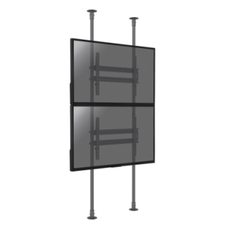 Kimex 032-1017K - Floor-to-ceiling Support for 2 TV Screens 50"- 100", Height 300cm Max