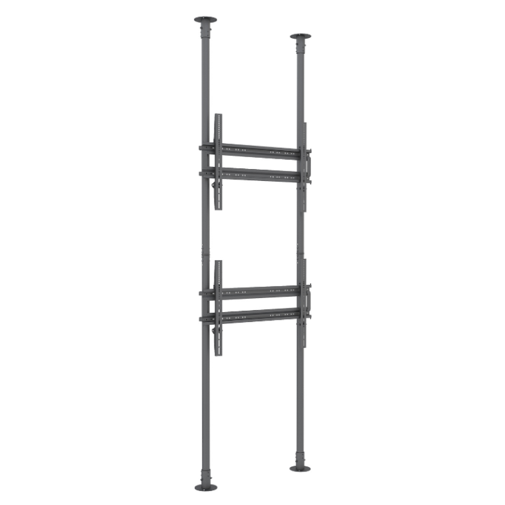 Kimex 032-1017K - Floor-to-ceiling Support for 2 TV Screens 50"- 100", Height 300cm Max