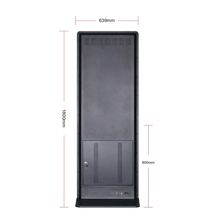 Kimex 161-4310 - 43'' Video Totem, FULL HD, 500 cd/m2, 24h/7d, Indoor, White