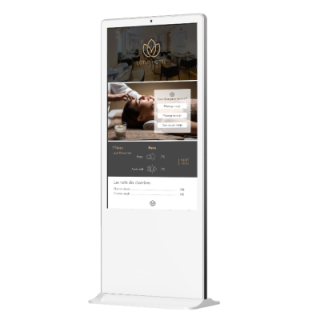 Kimex 161-4310T - Video Totem 43'', FULL HD, 500 cd, 24h/7d, Indoor, Touchscreen, White