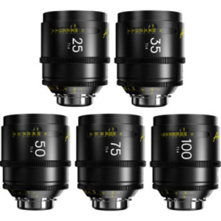 DZOFilm DZO-SAP5A25MPL - Arles 5-Lens Kit 25/35/50/75/100mm T1.4 FF/VV Prime Cine Lens for PL (metric)