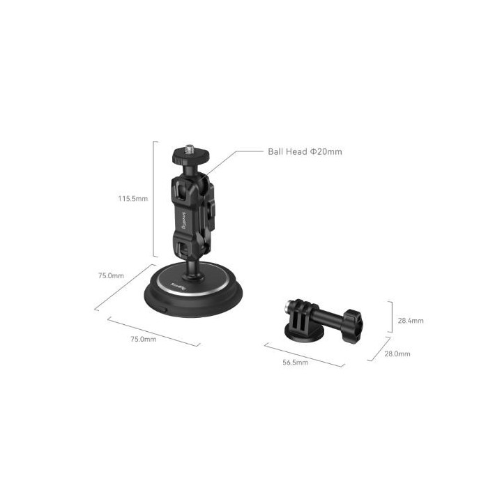SmallRig 4466 - Magic Arm Magnetic Suction Cup Mounting Support Kit for Action Cameras