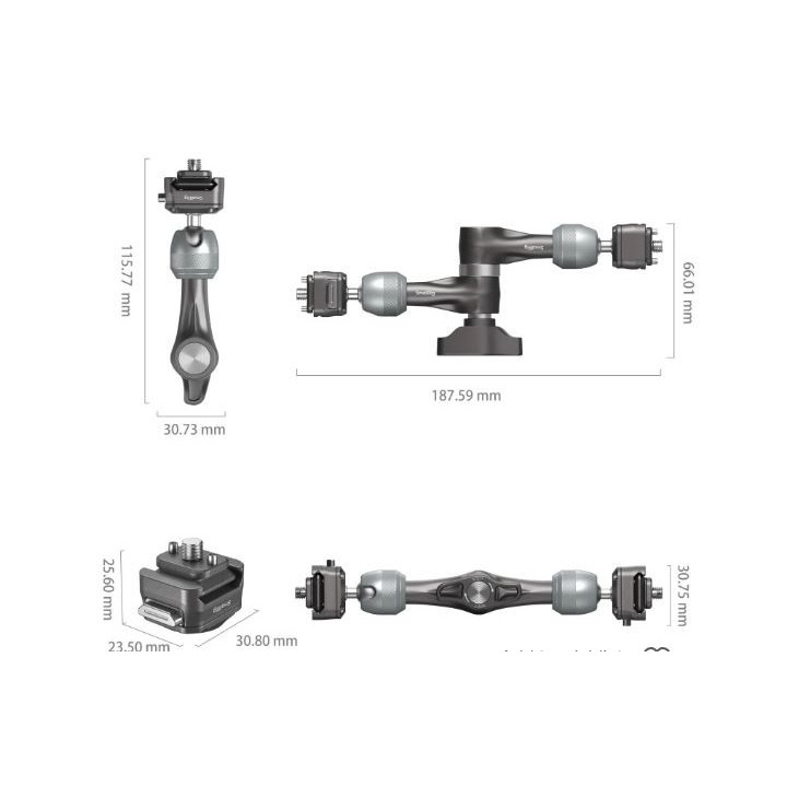 SmallRig 4490 - HawkLock H21 Quick Release Rosette Magic  Arm (7")