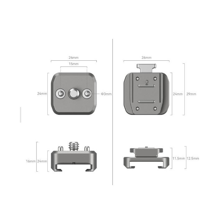 SmallRig 4500 - HawkLock H18 Quick Release Support with Cold Shoe