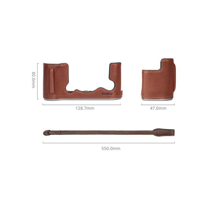 SmallRig 4710 - Leather Half Case Kit for FUJIFILM X-T50 (Brown)