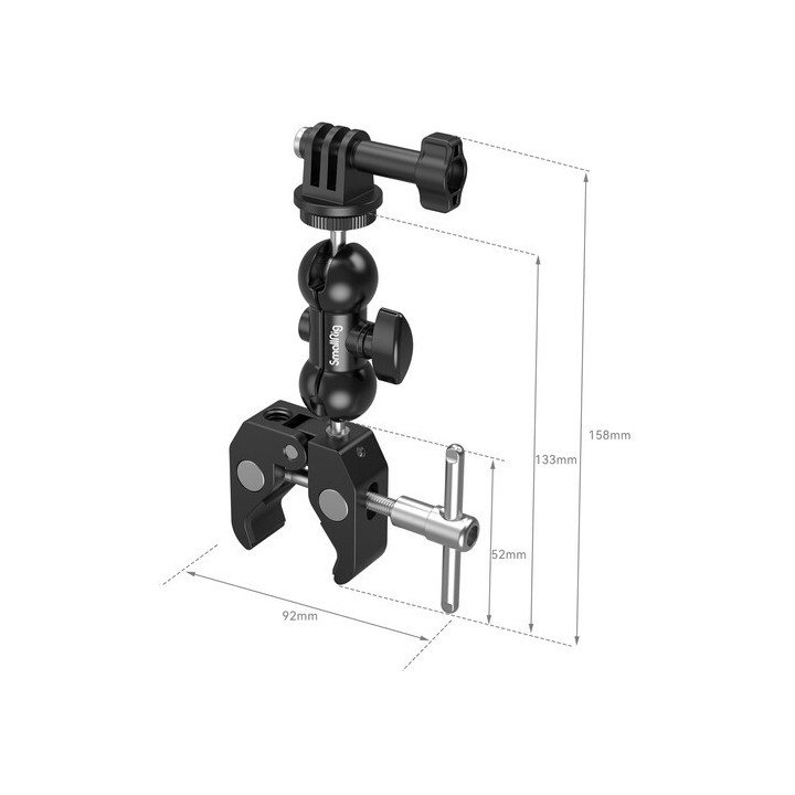SmallRig 1138B - Crab-Shaped Clamp Kit with Ballhead Magic Arm