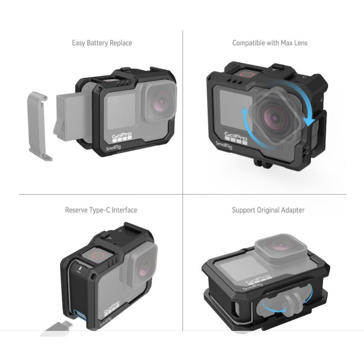 SmallRig 3083C - Cage Kit for GoPro Hero 12 / 11 / 10 / 9 Black