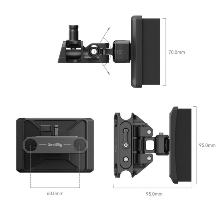 SmallRig MD3183B - Multi-Adjustable Chest Pad Mount Plate with Rod Clamp