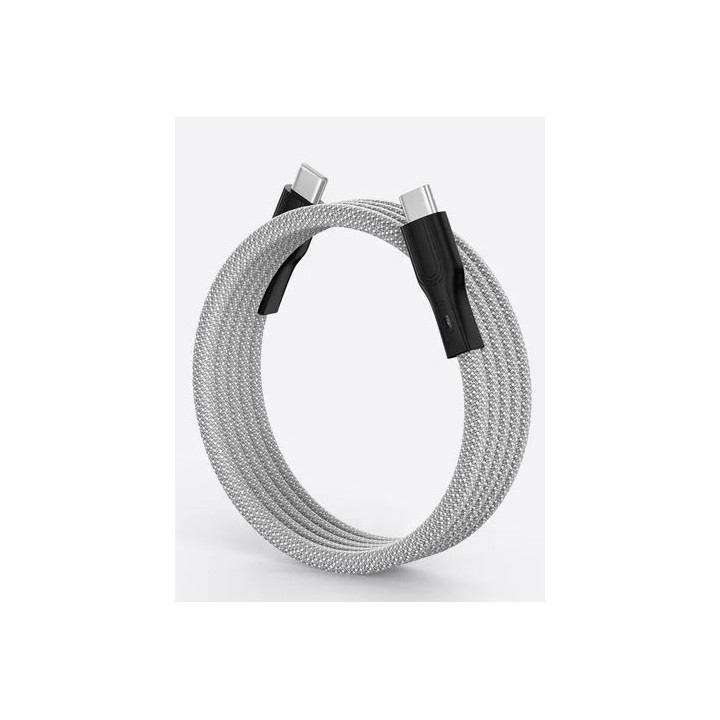 Magtame C-C/60W/Silver White - 60W USB C to USB C Cable 1m Silver White