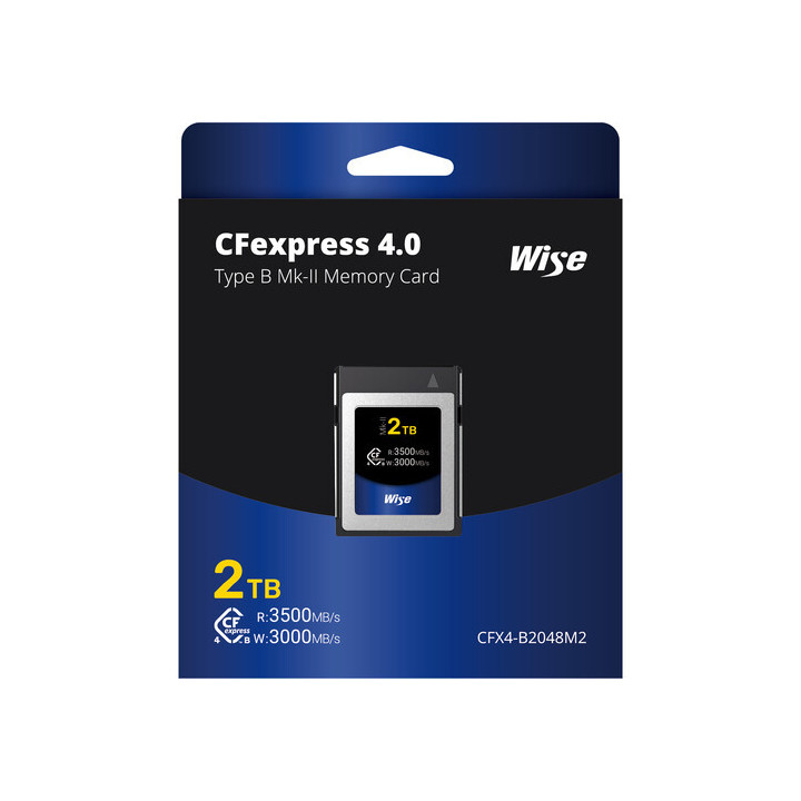Wise WI-CFX4-B2048M2 - 2TB CFexpress 4.0 Type B Mk-II Memory Card