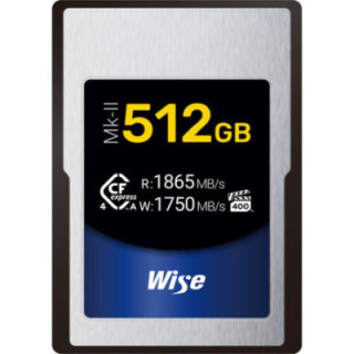 Wise WI-CFX4-A512M2 - 512GB CFexpress 4.0 Type A Mk-II Memory Card