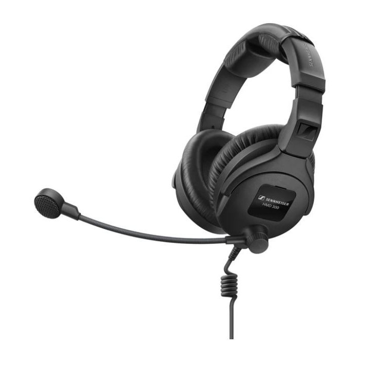 Sennheiser HMD-300-X3K1 - Dual-Ear Around-Ear Broadcast Headset with Dynamic Mic and Cable