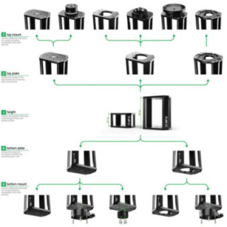 MRMC AF-47-B-C4v2/MRMC-HGN-10-C23 - Slidekamera Bottom plate Euro mount female