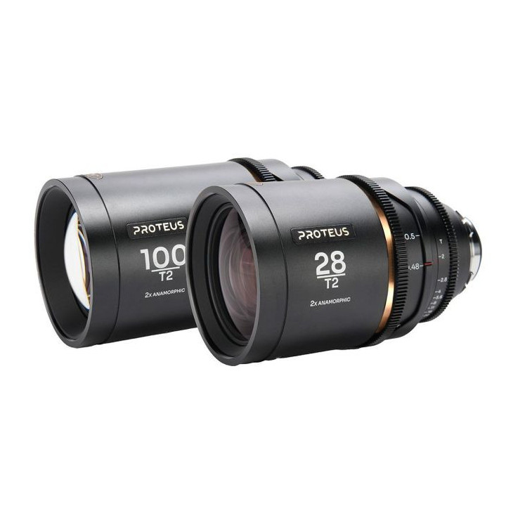 Laowa VE28100PLEFAM - Proteus 2X Anamorphic 2-Lens Bundle Set C (28mm, 100mm) - Amber (Meters)