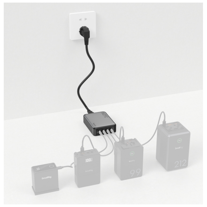 SmallRig 4752 - 240W 4-Port PD Power Adapter (EU Standard)