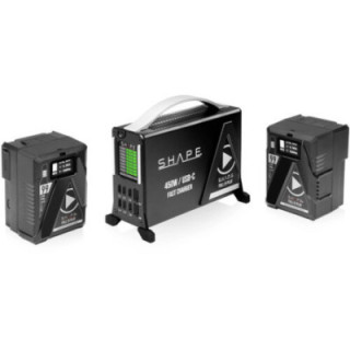 Shape 2V99FC - USB-C Fast Charger with Two Mini V-Mount 99Wh Batteries