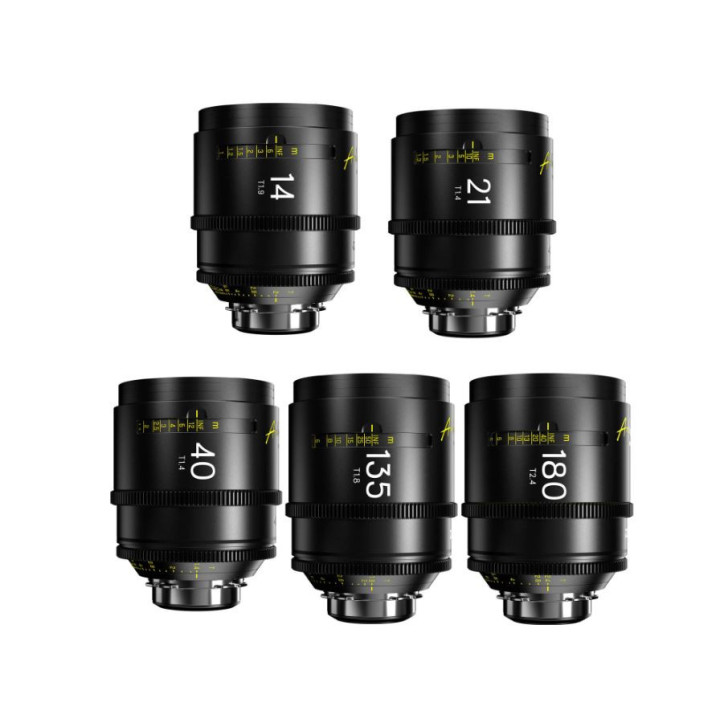 DZOFilm DZO-SAP5B14MPL - Arles 5-Lens Kit 14/21/40/135/180mm FF/VV Prime Cine Lens for PL (metric)