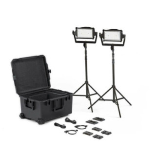 Litepanels 936-0102 - Astra IP Half - Traveler Duo GM&VM Kit (Standard Yoke, EU Power Cable)