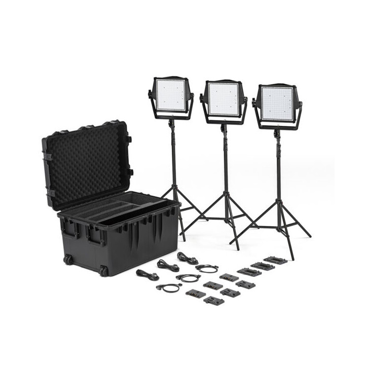 Litepanels 936-1103 - Astra IP 1x1 - Traveler Trio GM&VM Kit (Standard Yoke, EU Power Cable)