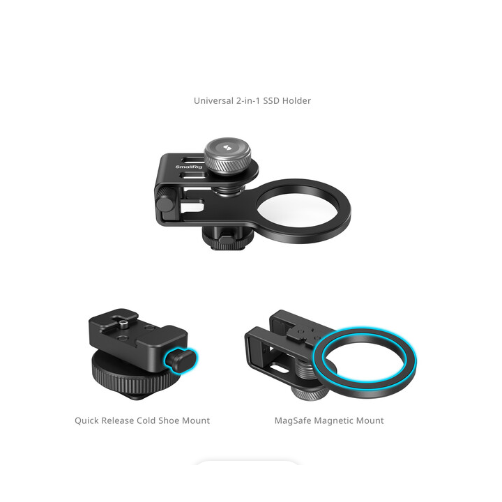 SmallRig 4779 - MagSafe / Cold Shoe Universal 2-in-1 SSD Holder