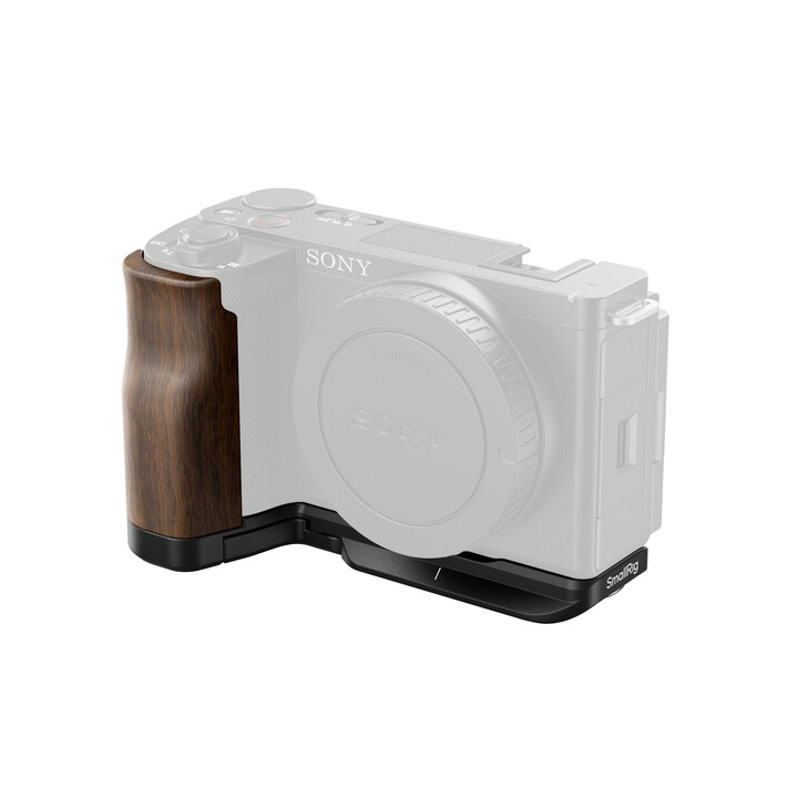 SmallRig 4864 - L-Shape Mount Plate with  Wooden Handle for Sony ZV-E10 II