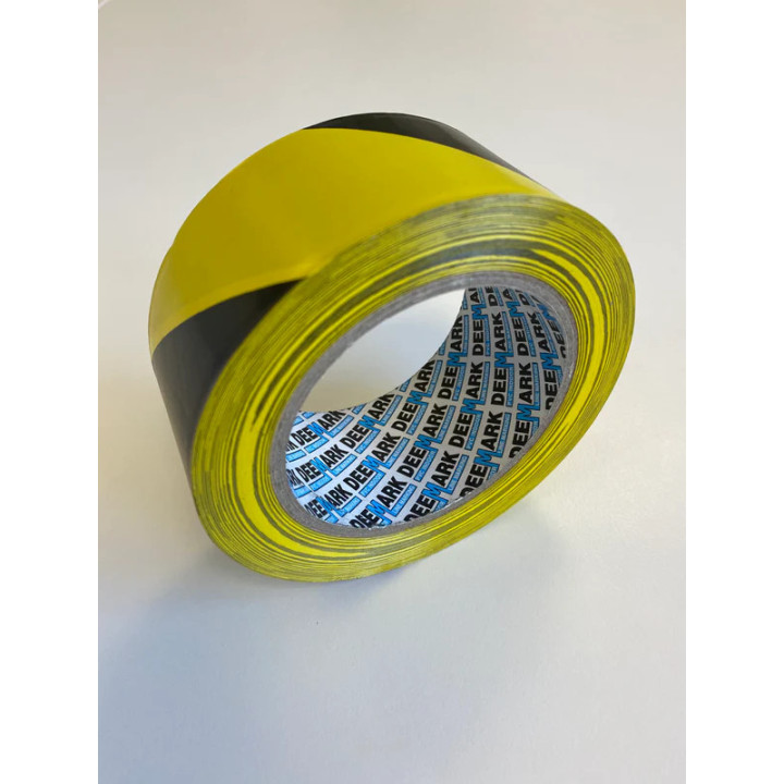 Cineboutique A-06ADH25NOJA - Adhesive PVC floor marking tape Black/Yellow 25 mm x 25 m