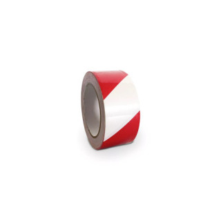 Cineboutique A-06ADH50ROBLA - Floor marking adhesive tape Red/White 50 mm x 33 m