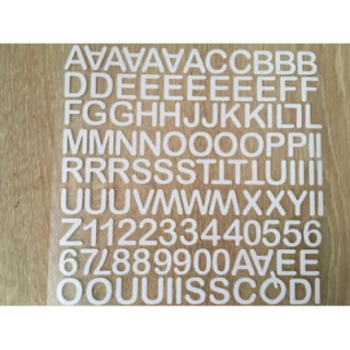 Cineboutique A-06LET20BLA - Adhesive Letters 20 mm - White