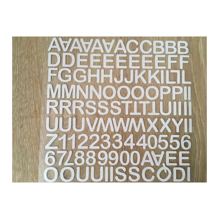 Cineboutique A-06LET20BLA - Adhesive Letters 20 mm - White